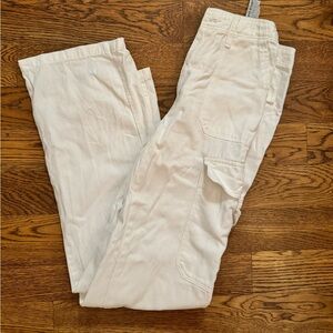 Zara White Cargo Jeans